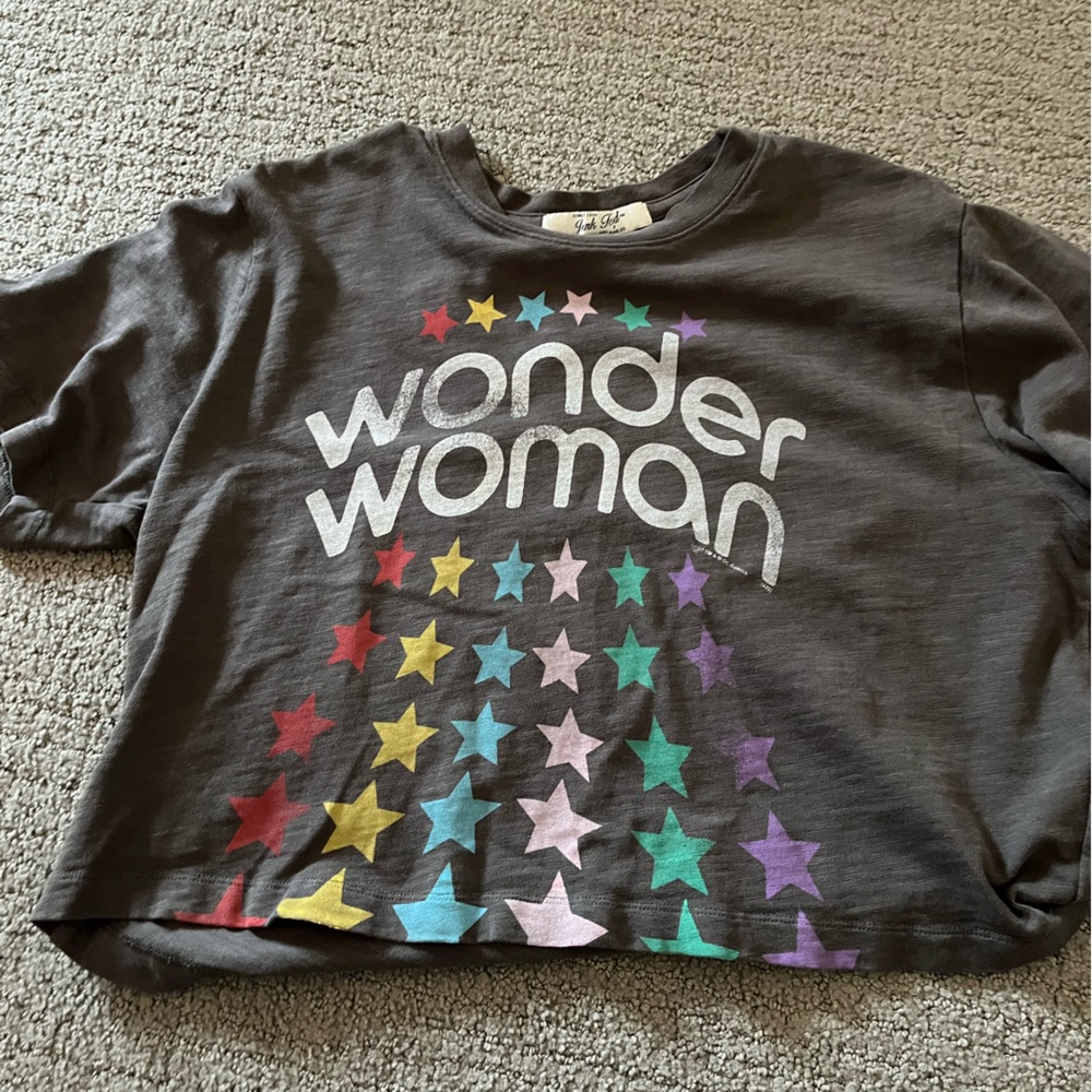 JUNK FOOD CROP TEE WONDER WOMAN